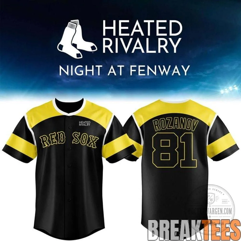 Boston Red Sox Heated Rivalry Night at Fenway Ilya Rozanov Baseball Jersey 3 Boston Red Sox Heated Rivalry Night at Fenway Ilya Rozanov Baseball Jersey