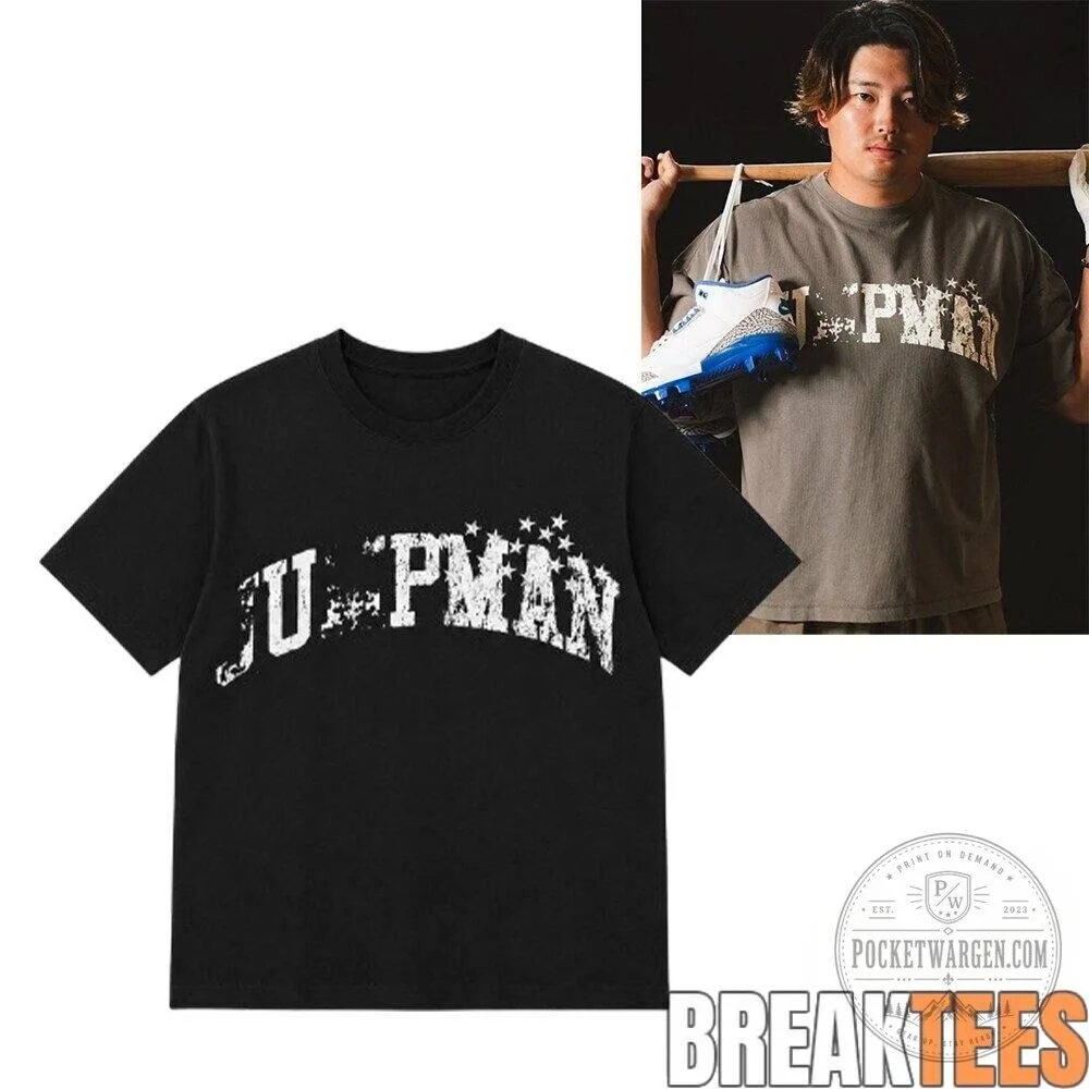 Munetaka Murakami Jumpman Logo Distressed Graphic T-Shirt