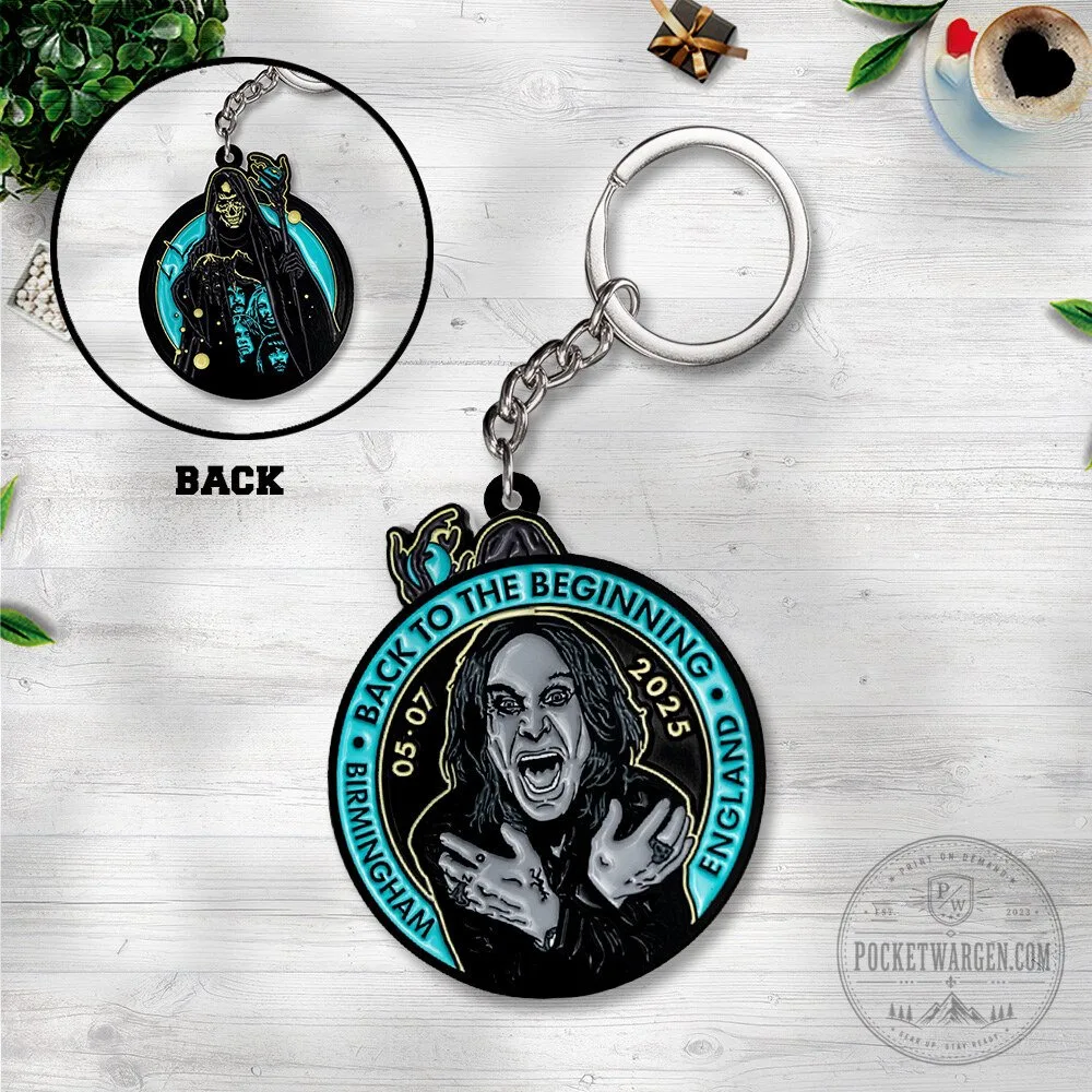Ozzy Osbourne Back To The Beginning 2023 Birmingham England Two Sided Keychain