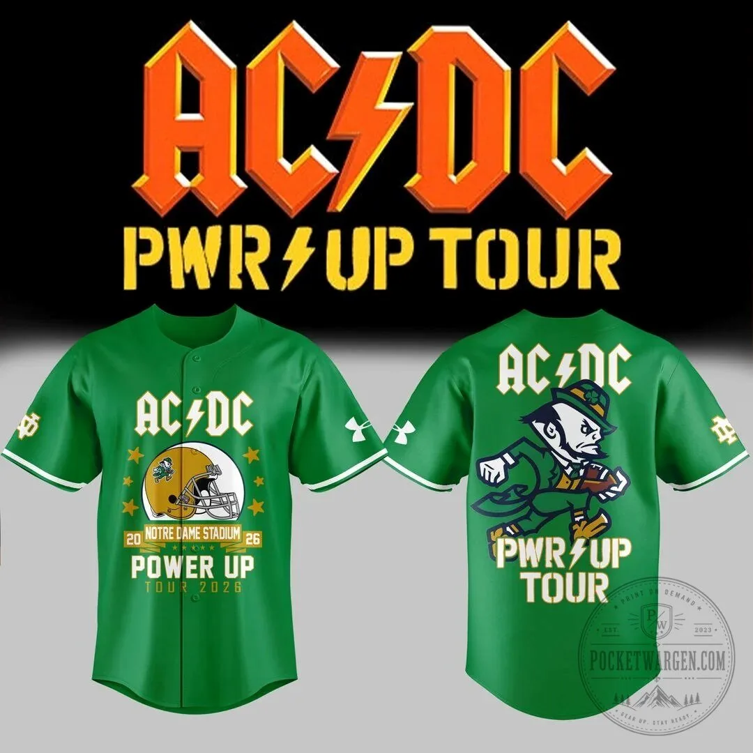 AC/DC Power Up Tour Notre Dame Football Jersey 2 AC/DC Power Up Tour Notre Dame Football Jersey