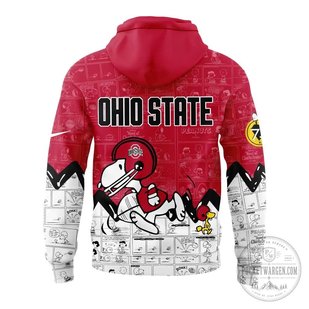 Snoopy Hoodie for Ohio State Football's 75th Anniversary with Peanuts Design 11 Snoopy Hoodie for Ohio State Football