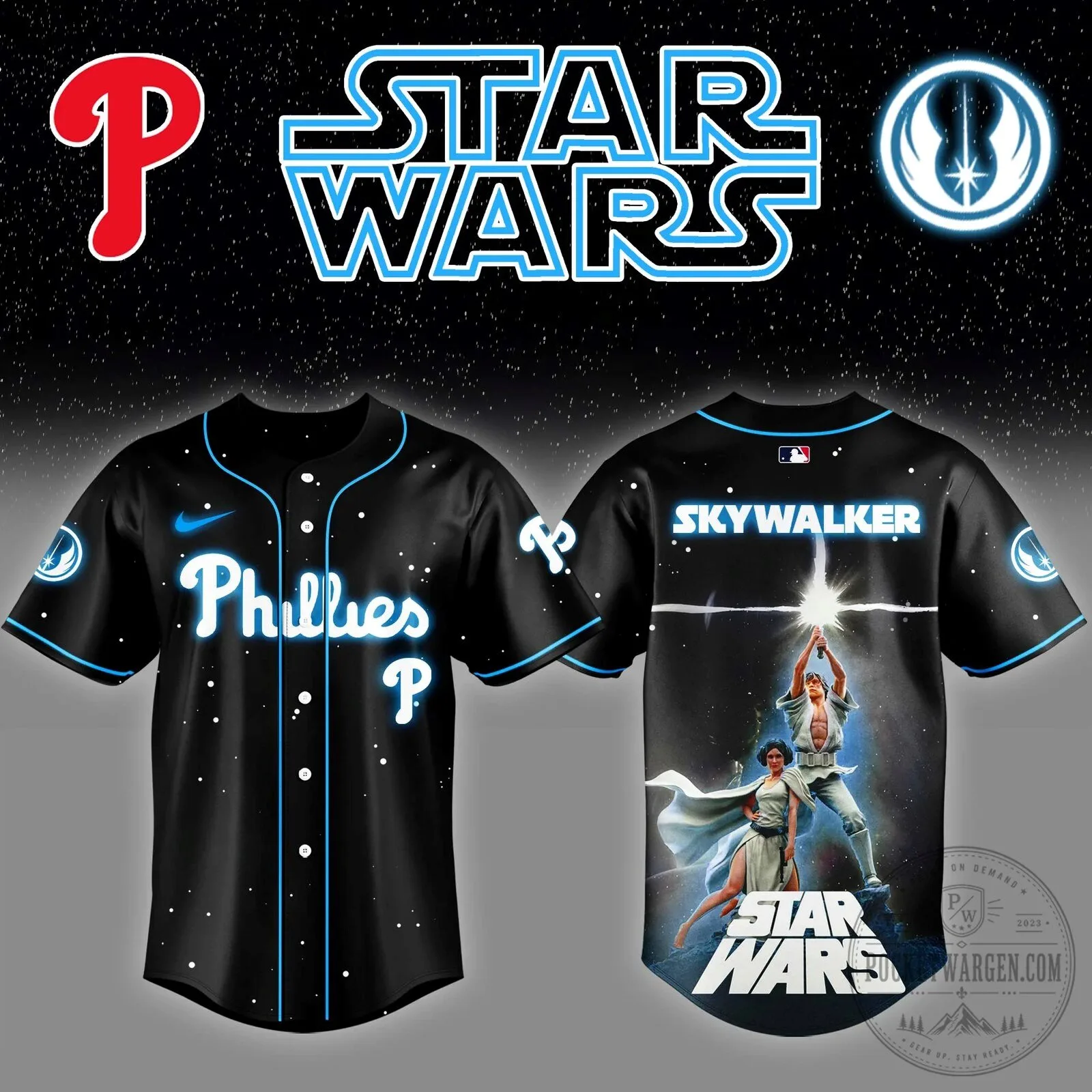 Skywalker Philadelphia Phillies Star Wars Black Baseball Jersey 6 Skywalker Philadelphia Phillies Star Wars Black Baseball Jersey