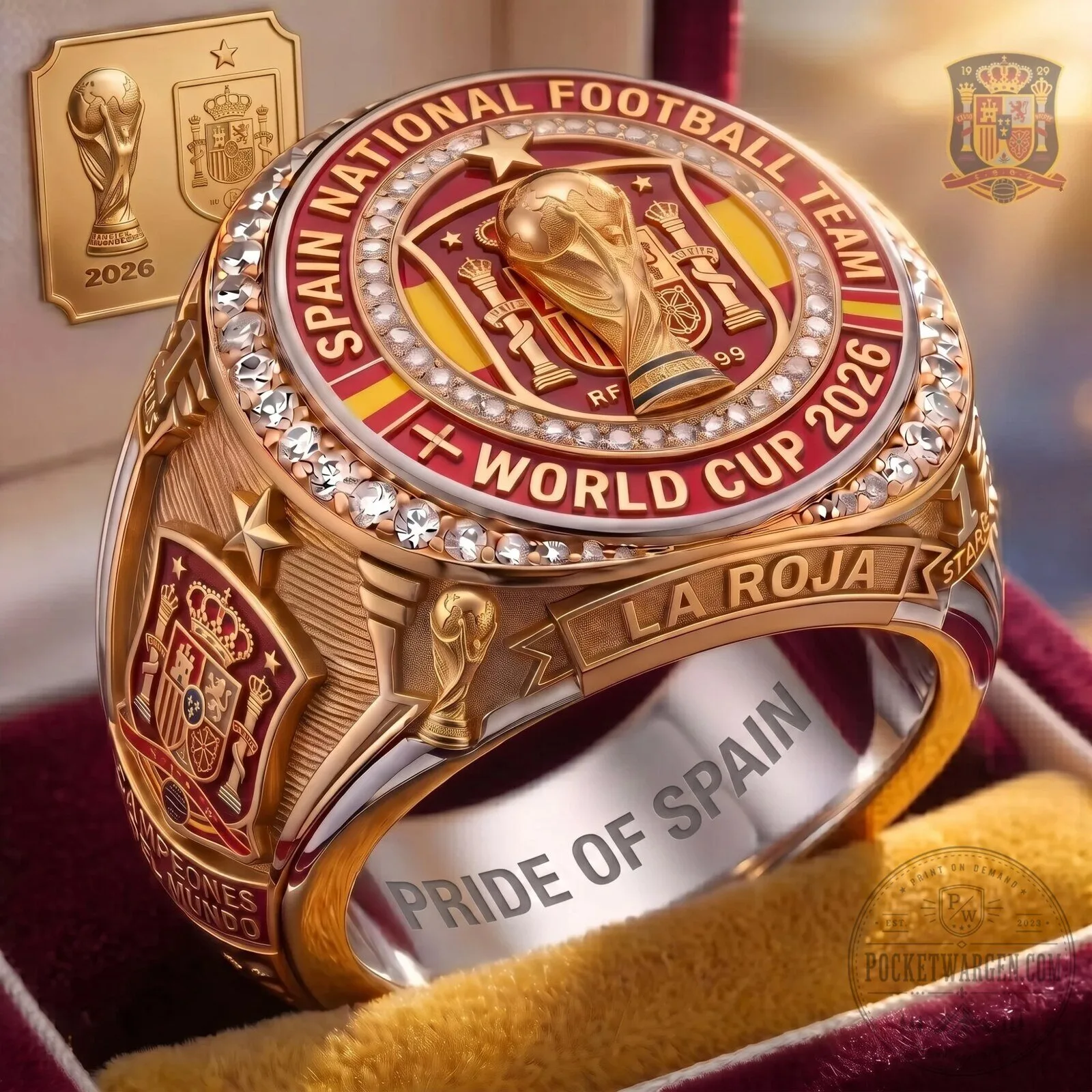 Spain National Football Team World Cup 2026 Championship Ring 1 Spain National Football Team World Cup 2026 Championship Ring