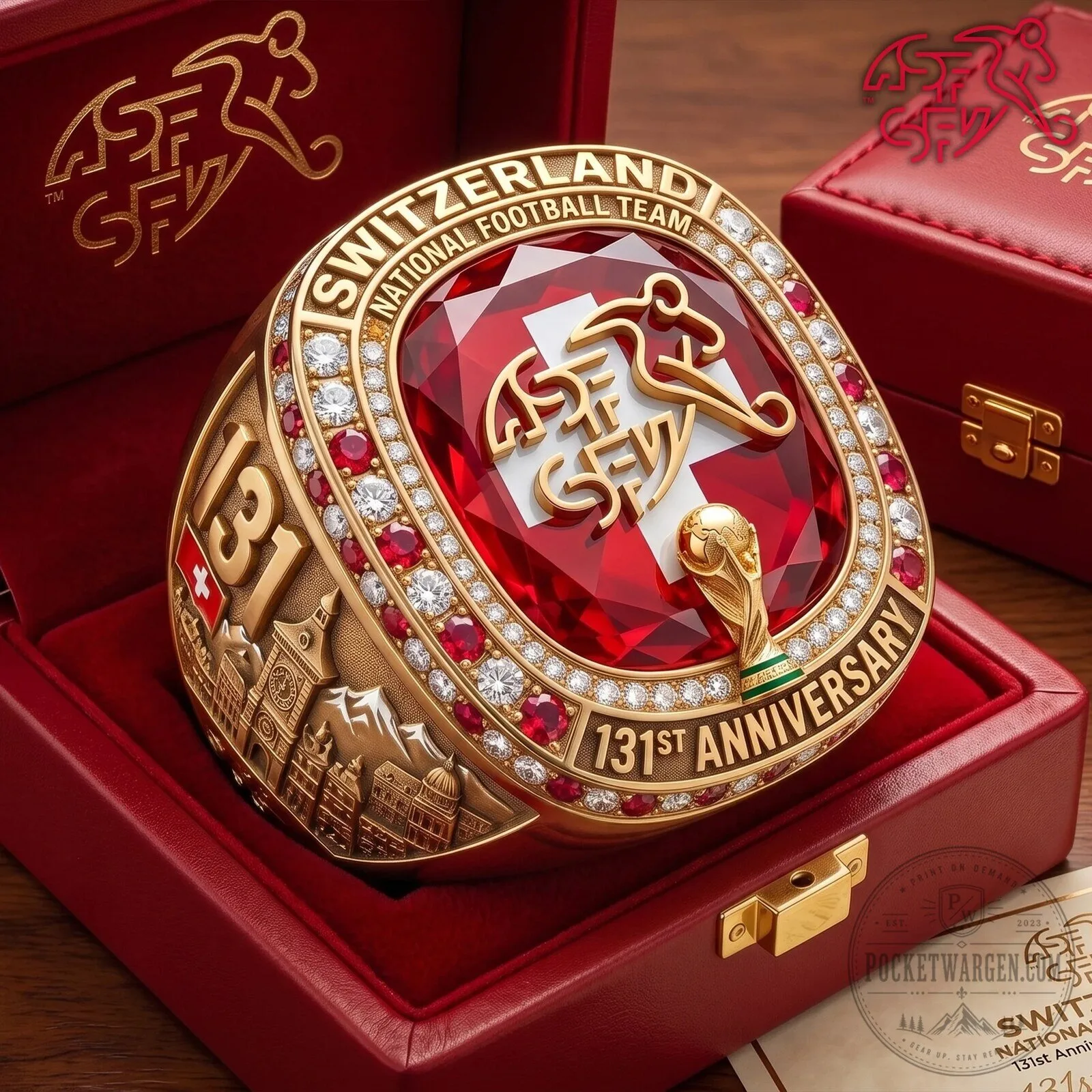 Championship Ring for the 131st Anniversary of the Switzerland National Football Team 2 Championship Ring for the 131st Anniversary of the Switzerland National Football Team