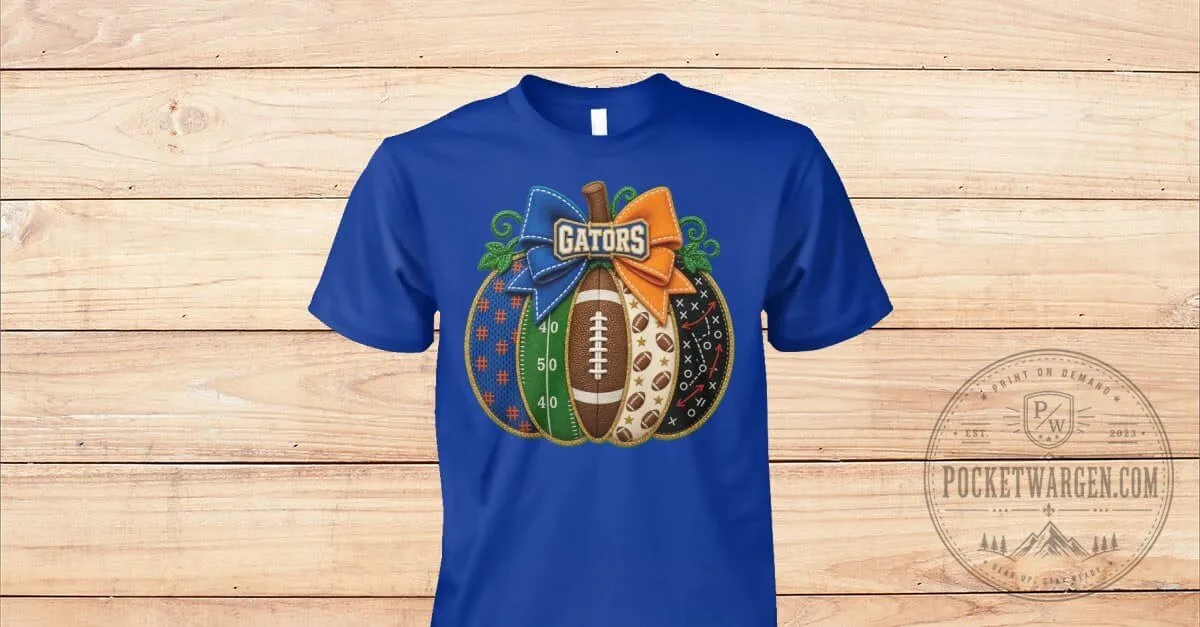 Florida Gators Football Pumpkin Halloween Graphic T-Shirt 1 Florida Gators Football Pumpkin Halloween Graphic T-Shirt