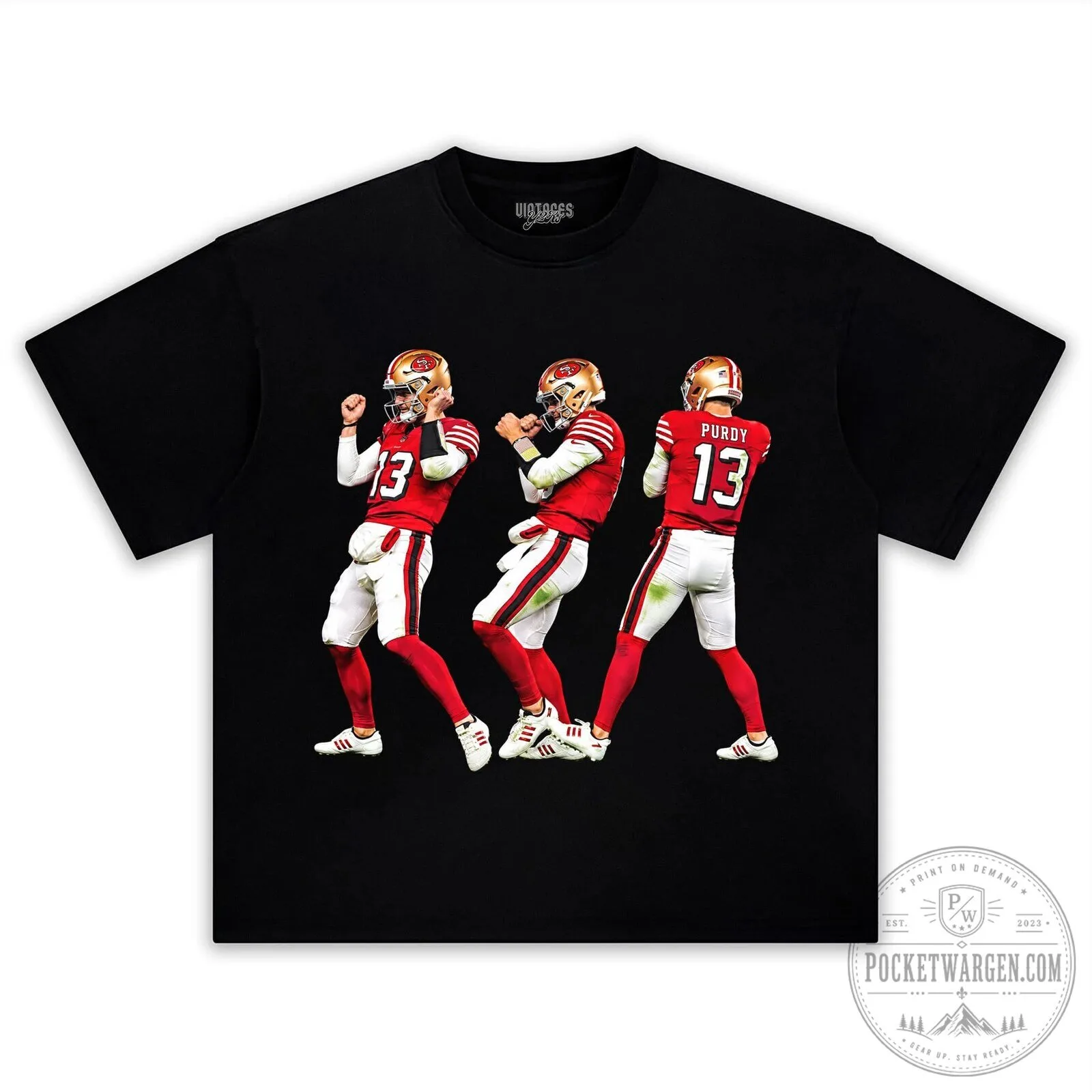 Brock Purdy Vintage San Francisco 49ers Football Player Black T-Shirt