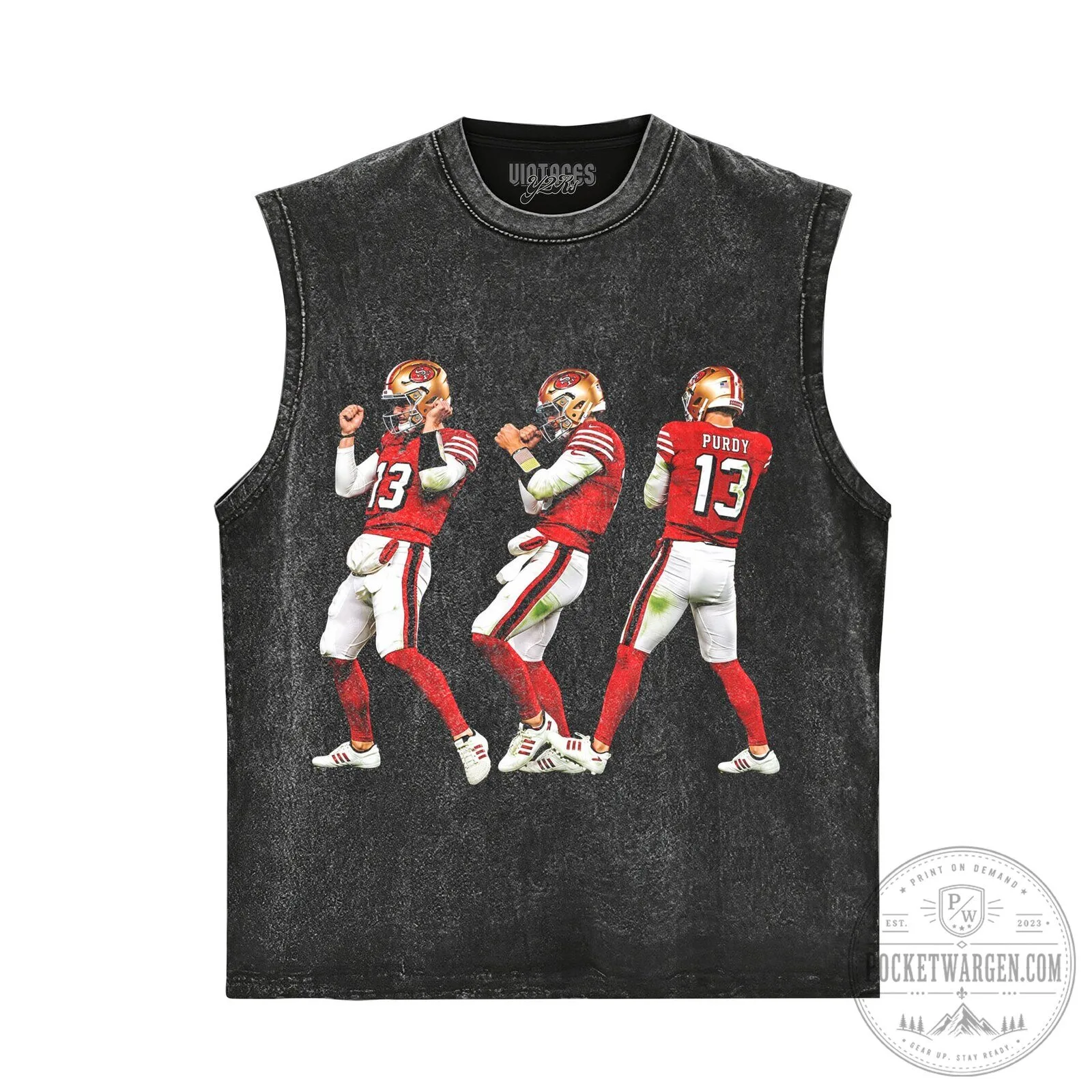 Brock Purdy Vintage San Francisco 49ers Football Player Black T-Shirt 13 Brock Purdy Vintage San Francisco 49ers Football Player Black T-Shirt