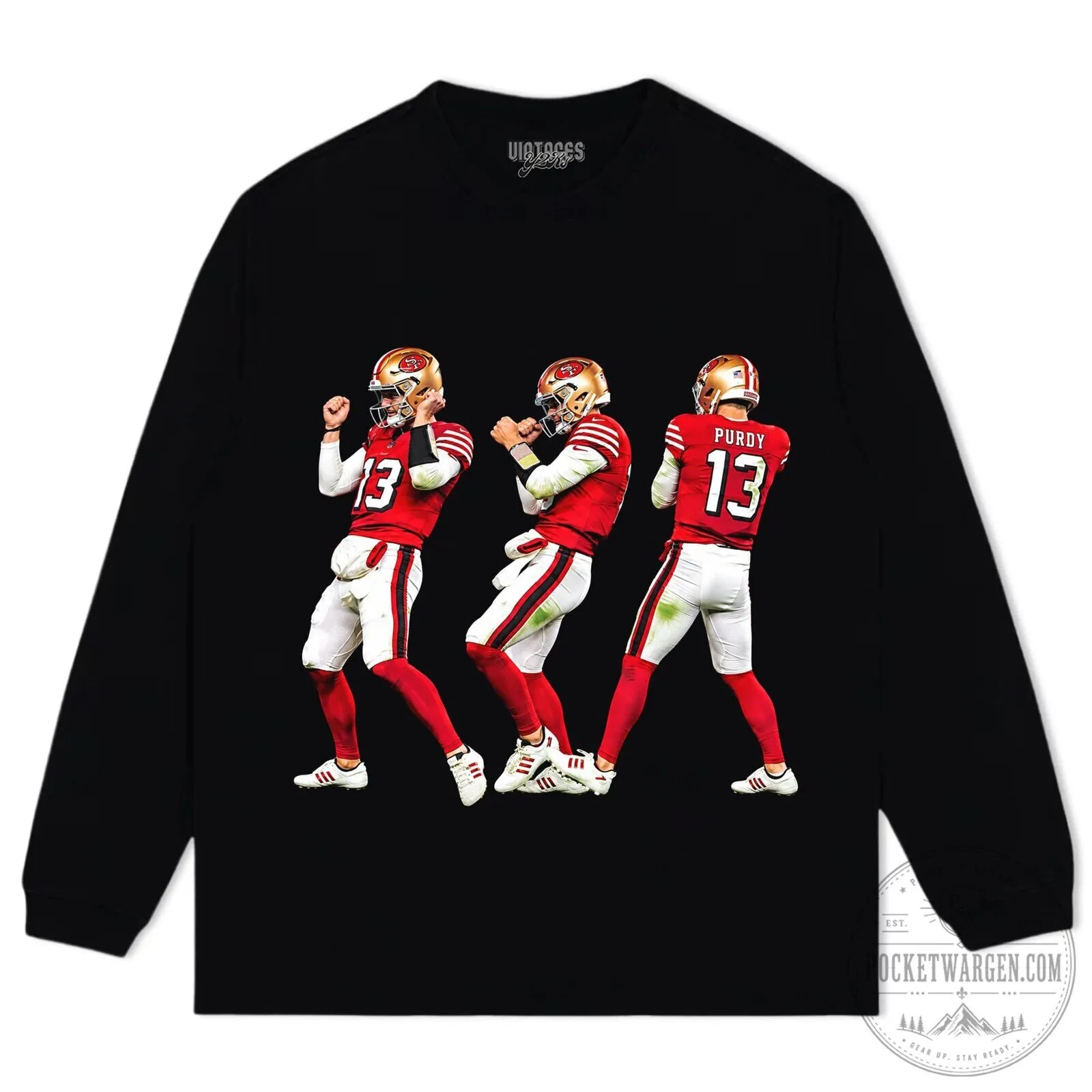 Brock Purdy Vintage San Francisco 49ers Football Player Black T-Shirt 15 Brock Purdy Vintage San Francisco 49ers Football Player Black T-Shirt