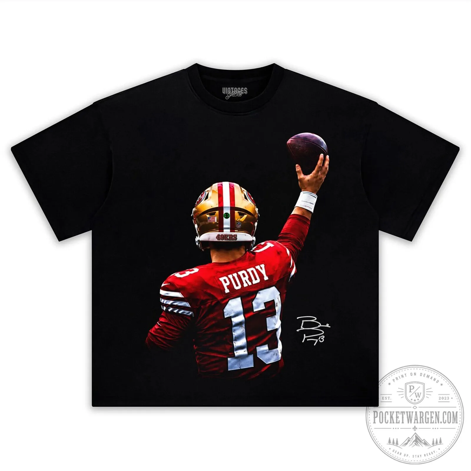 Brock Purdy San Francisco 49ers Football Player Black Graphic T-Shirt 7 Brock Purdy San Francisco 49ers Football Player Black Graphic T-Shirt