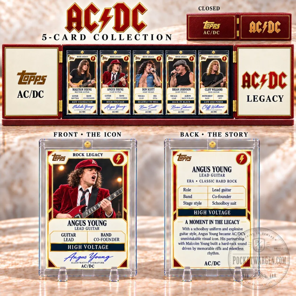 ACDC Rock Legacy Angus Young Topps Trading Card Collection Set AC/DC Rock Legacy Angus Young Topps Trading Card Collection Set