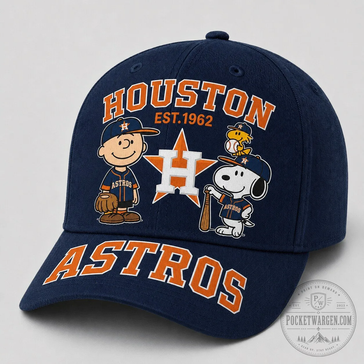 Houston Astros Baseball Snoopy and Charlie Brown Baseball Cap Hat 2 Houston Astros Baseball Snoopy and Charlie Brown Baseball Cap Hat