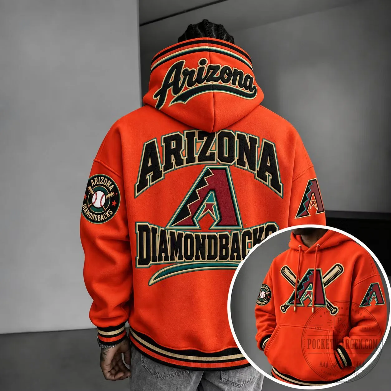 Arizona Diamondbacks Baseball Team Orange Hoodie 5 Arizona Diamondbacks Baseball Team Orange Hoodie