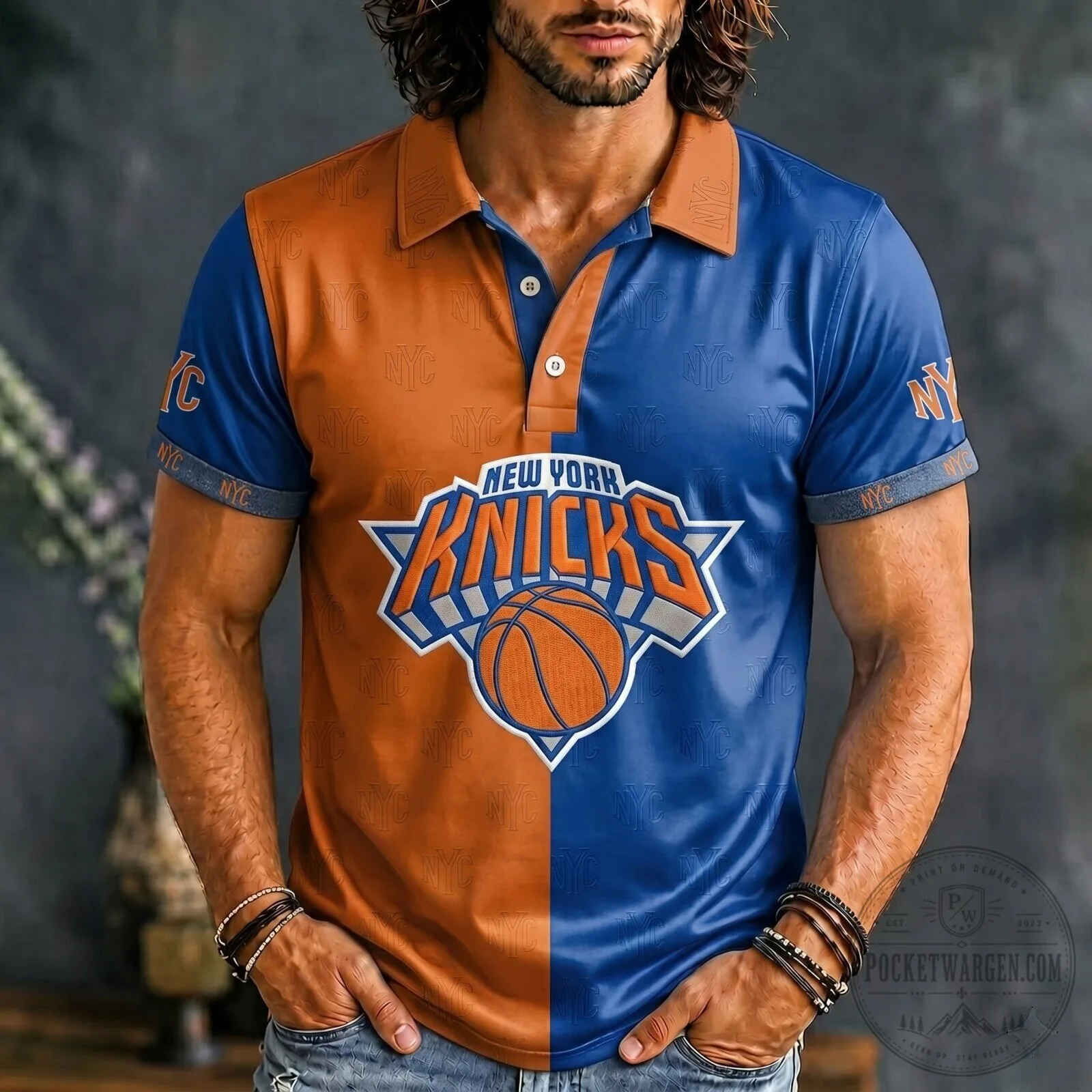 New York Knicks Basketball Fan Shirt Polo for Men, NBA Team Apparel 1 New York Knicks Basketball Fan Shirt Polo for Men, NBA Team Apparel