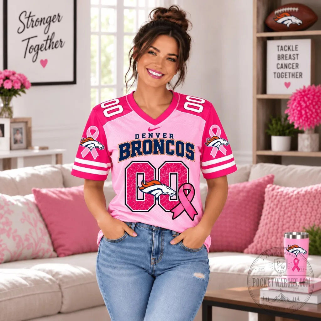 Denver Broncos NFL Tackle Breast Cancer Pink Football Jersey Denver Broncos NFL Tackle Breast Cancer Pink Football Jersey