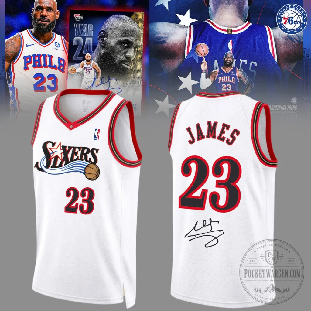 LeBron James autographed Jersey from the Philadelphia 76ers LeBron James autographed Jersey from the Philadelphia 76ers