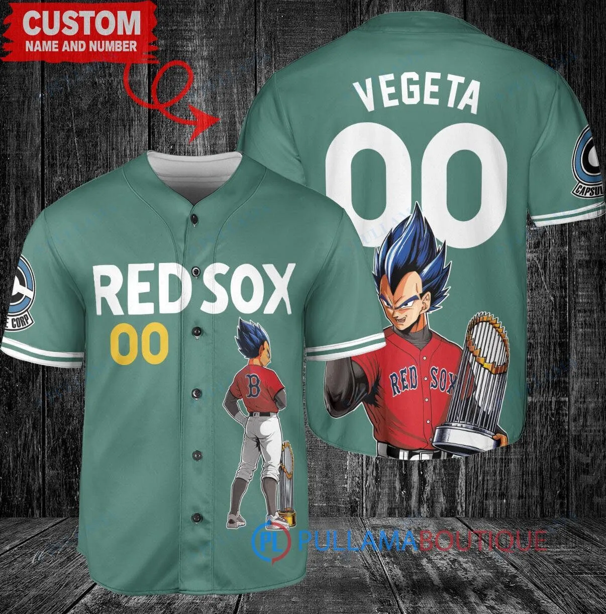 Boston Red Sox Baseball Vegeta Super Saiyan Dragon Ball Z Custom Baseball Jersey 1 Boston Red Sox Baseball Vegeta Super Saiyan Dragon Ball Z Custom Baseball Jersey