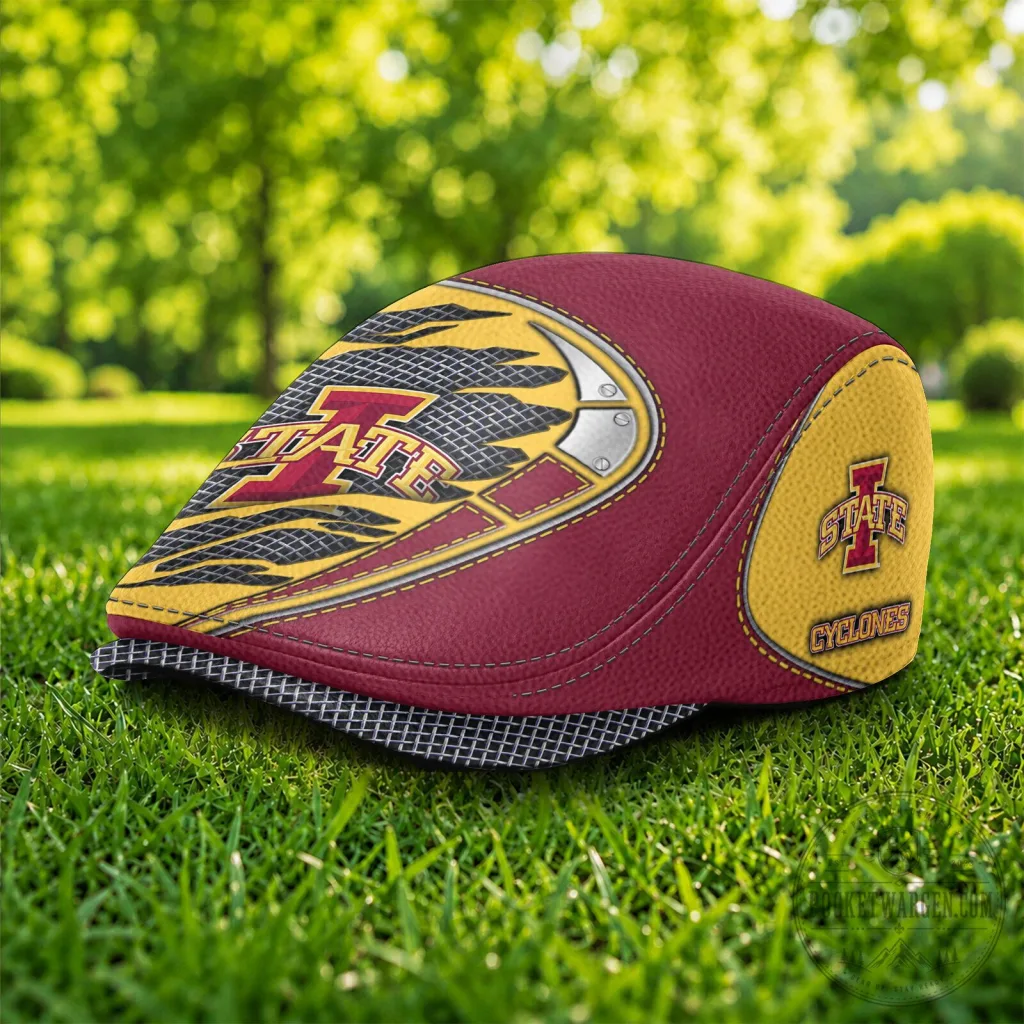 Iowa State Cyclones NCAA Jeff Cap Flat Cap Golf Hat for Men and Women Iowa State Cyclones NCAA Jeff Cap Flat Cap Golf Hat for Men and Women