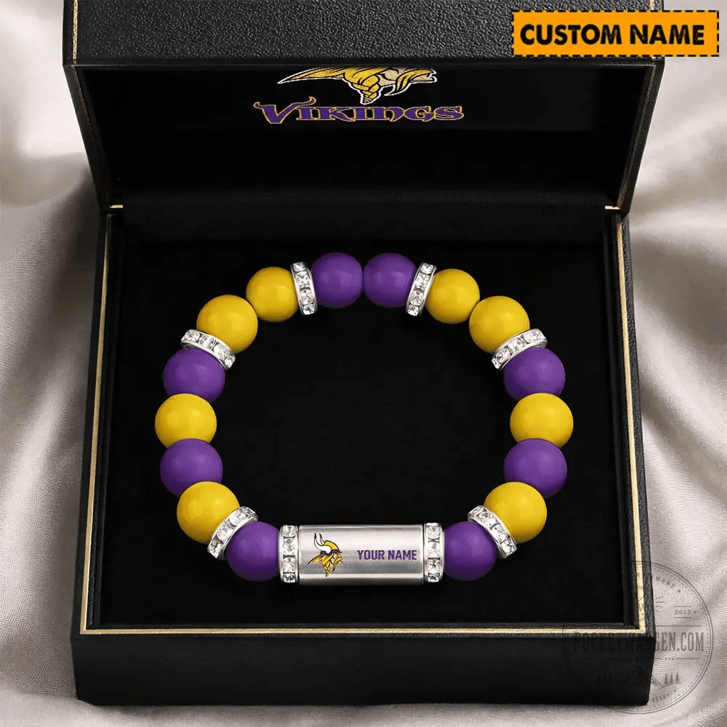 Minnesota Vikings Personalized Lucky Energy Beaded Bracelet for Football Fans 5 Minnesota Vikings Personalized Lucky Energy Beaded Bracelet for Football Fans