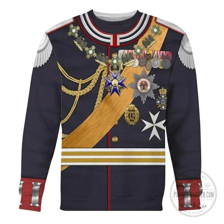 Kaiser Wilhelm II German Empire Gala Uniform Costume Hoodie and Pants Set 20 Kaiser Wilhelm II German Empire Gala Uniform Costume Hoodie and Pants Set