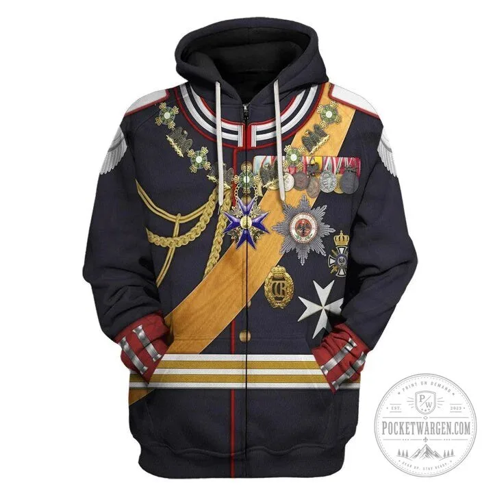Kaiser Wilhelm II German Empire Gala Uniform Costume Hoodie and Pants Set 22 Kaiser Wilhelm II German Empire Gala Uniform Costume Hoodie and Pants Set