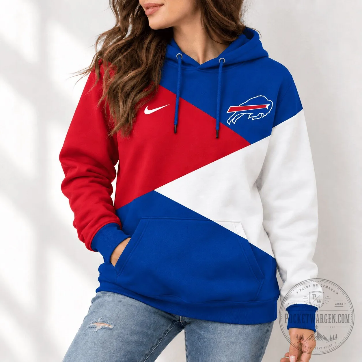 Buffalo Bills Nike Dynamic Angle Game Day Red White Blue Hoodie
