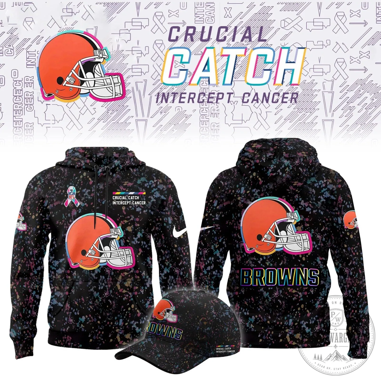 Cleveland Browns Crucial Catch Intercept Cancer Football Team Hoodie 1 Cleveland Browns Crucial Catch Intercept Cancer Football Team Hoodie