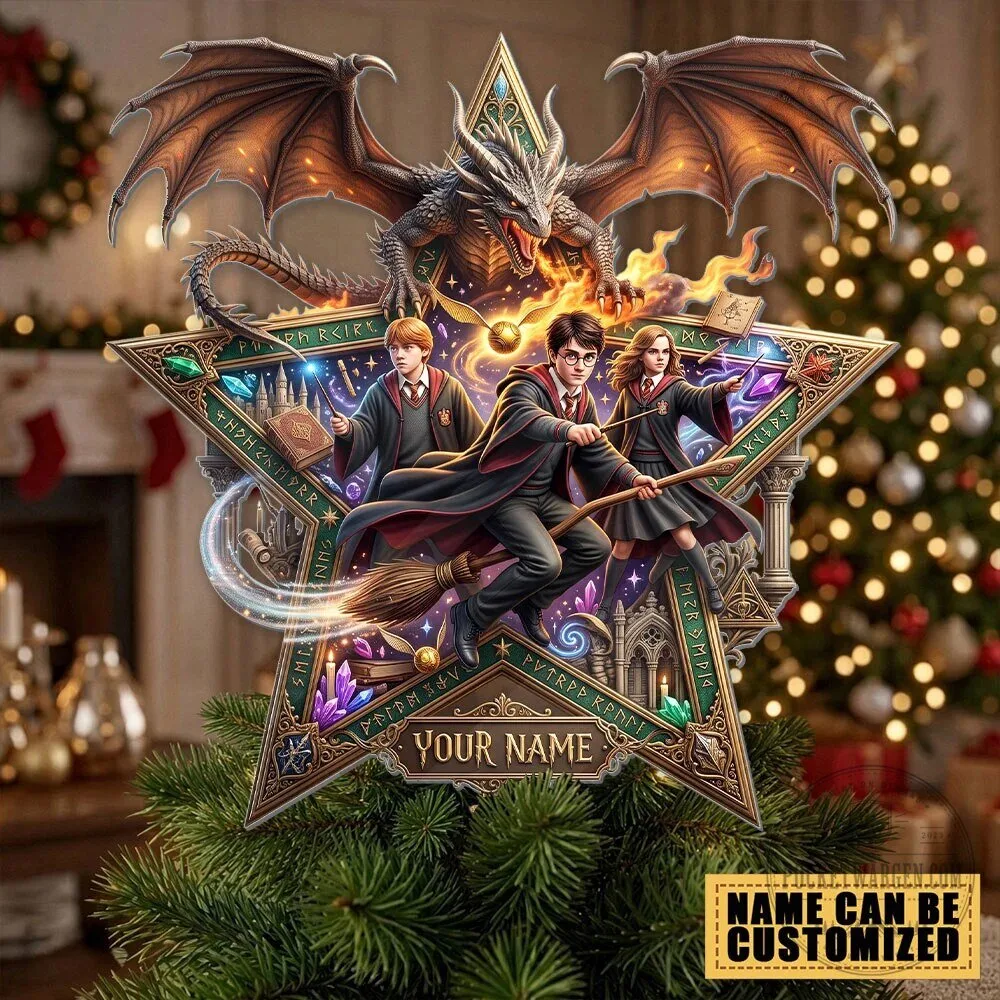 Personalized Harry Potter 25th Anniversary Christmas Tree Topper