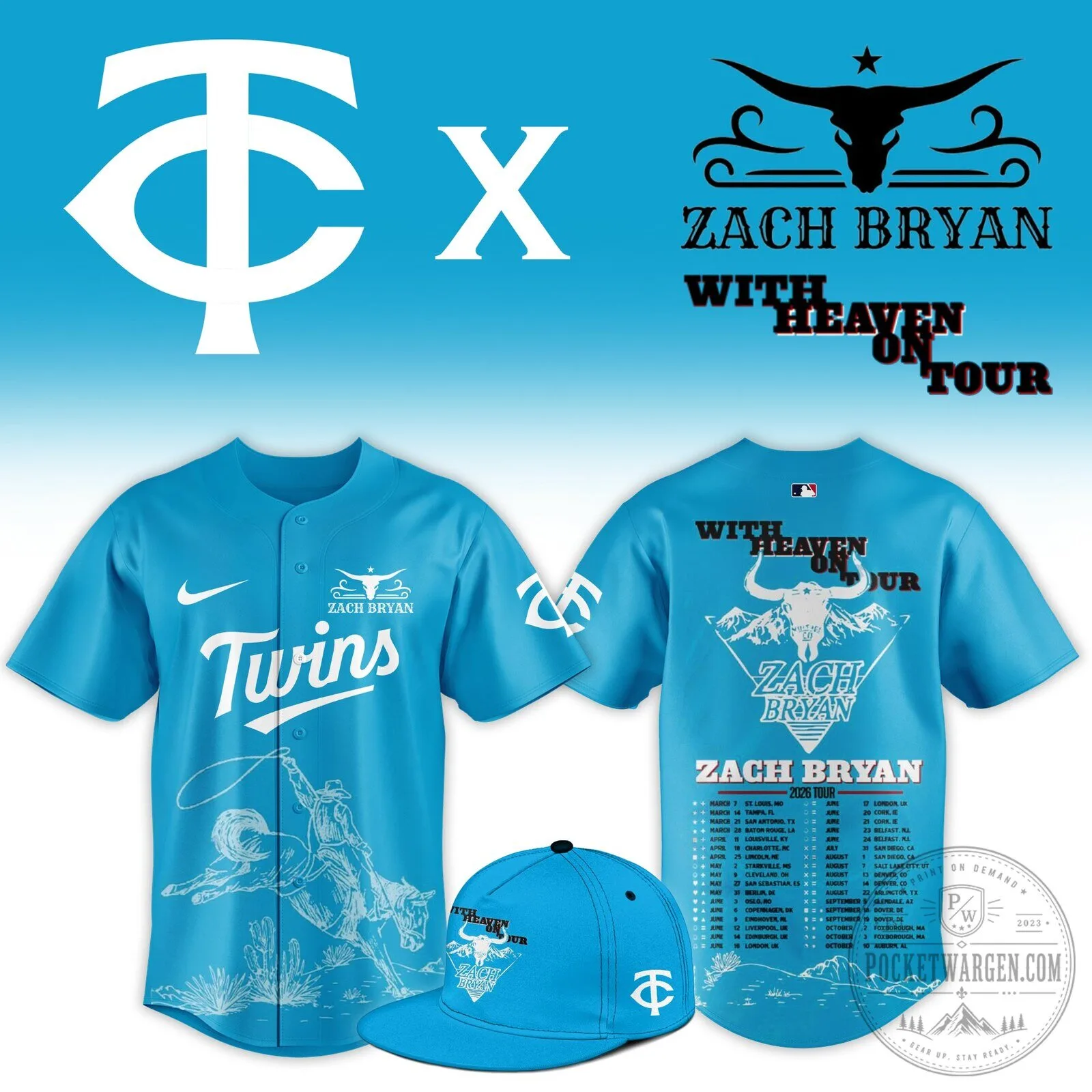 .MIN x Zach Bryan With Heaven On Tour Jersey NN