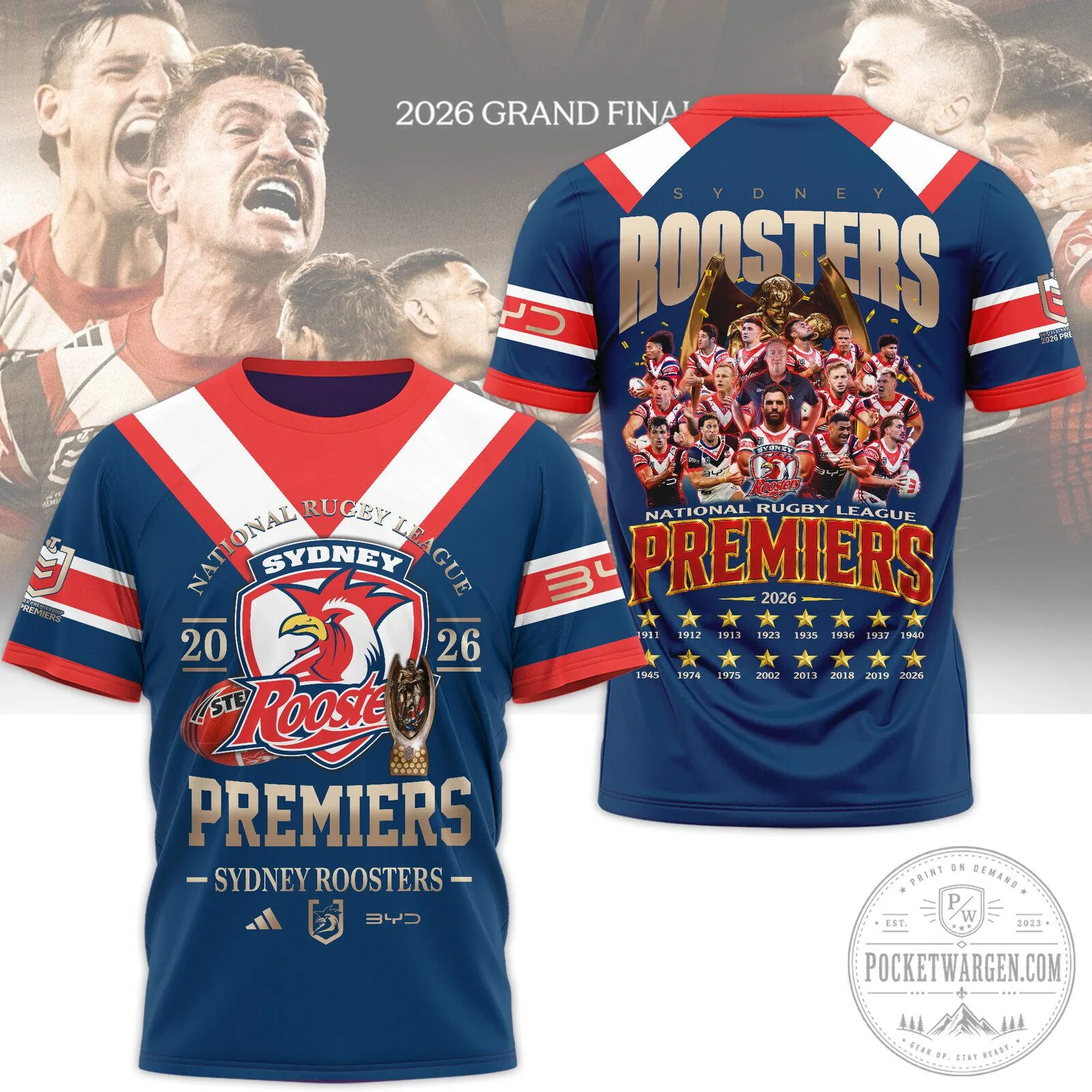 Sydney Roosters 2026 NRL Premiers National Rugby League Rugby Jersey