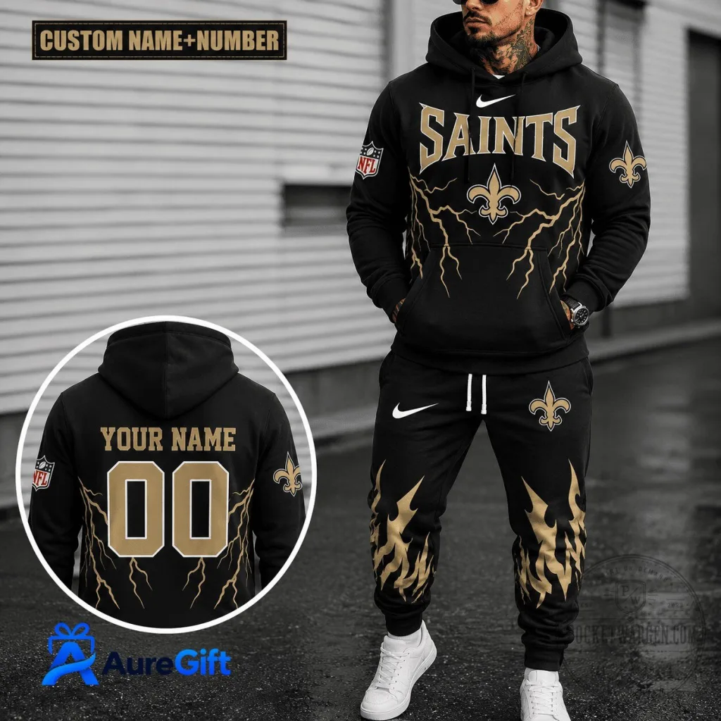 new-orleans-saints-nfl-football-team-logo-black-custom-hoodie-and-sweatpants-set-featured New Orleans Saints NFL Football Team Logo Black Custom Hoodie and Sweatpants Set
