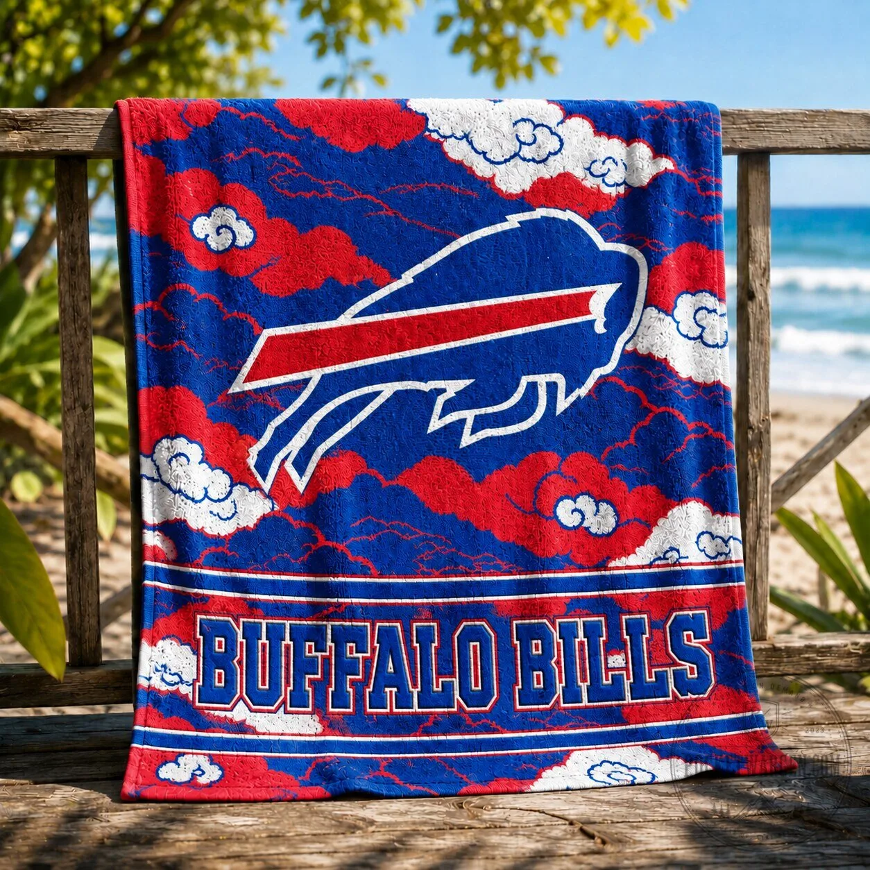 Buffalo Bills NFL Football Team Logo Beach Towel for Summer Fun