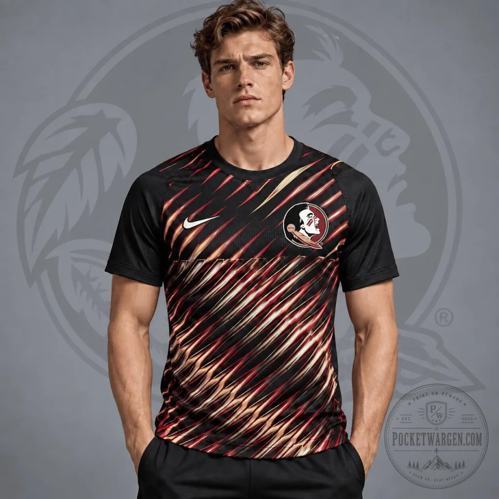 Florida State Seminoles Nike Velocity Slash Performance Short Sleeve T-Shirt Florida State Seminoles Nike Velocity Slash Performance Short Sleeve T-Shirt