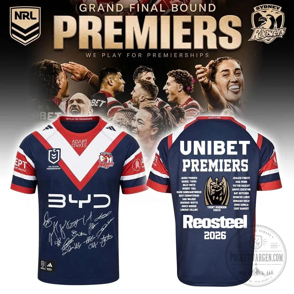 Sydney Roosters 2026 Premiers National Rugby League Championship Football Jersey