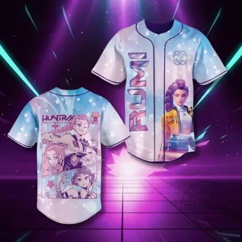 K-Pop Huntrax Rumi Anime Character Baseball Jersey