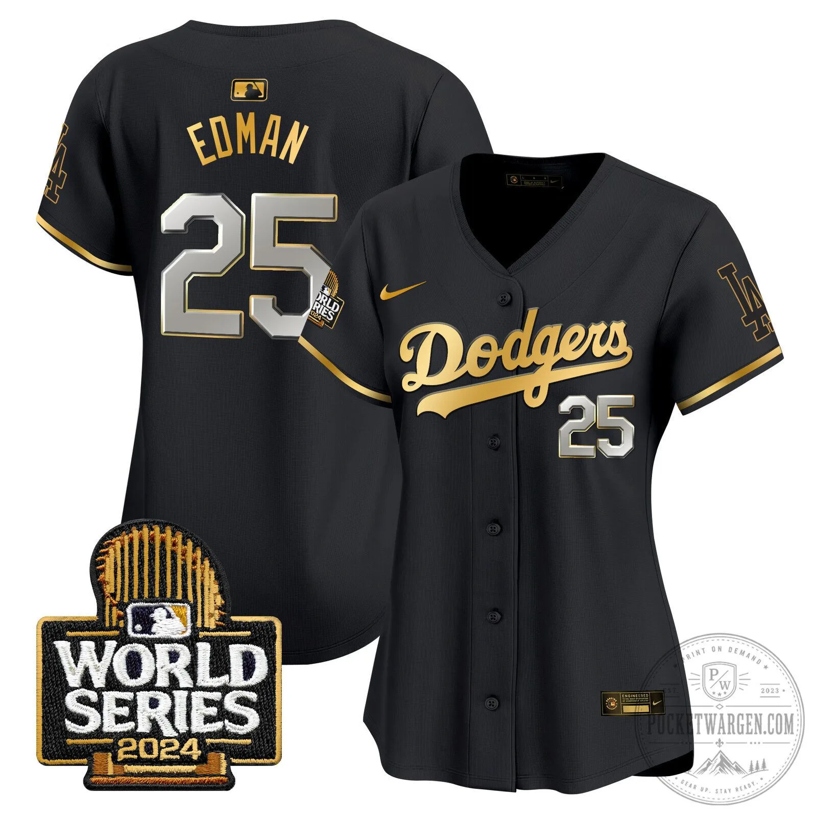 Los Angeles Dodgers 2024 World Series Gold Trim Baseball Jersey 62 Los Angeles Dodgers 2024 World Series Gold Trim Baseball Jersey