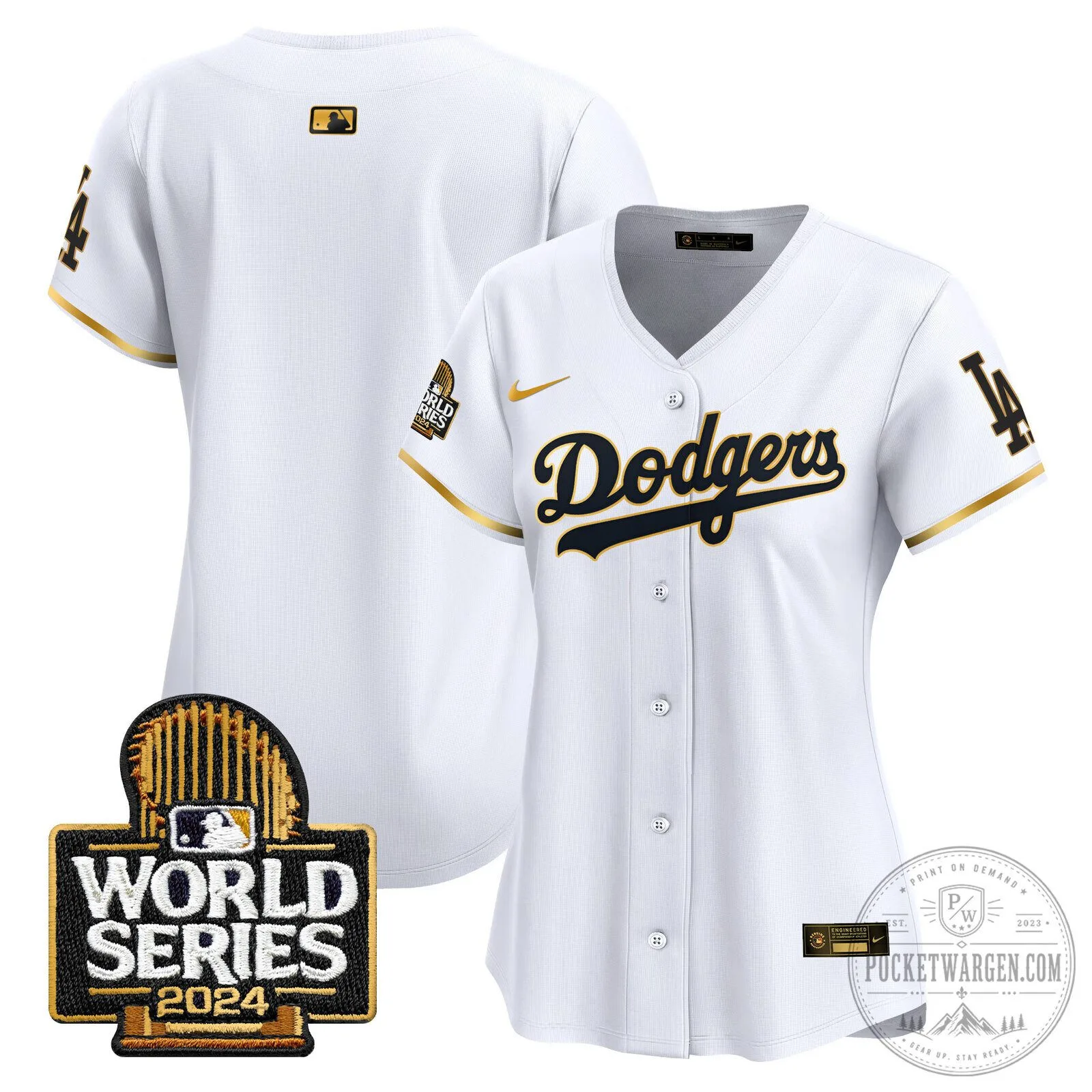 Los Angeles Dodgers 2024 World Series Gold Trim Baseball Jersey 73 Los Angeles Dodgers 2024 World Series Gold Trim Baseball Jersey