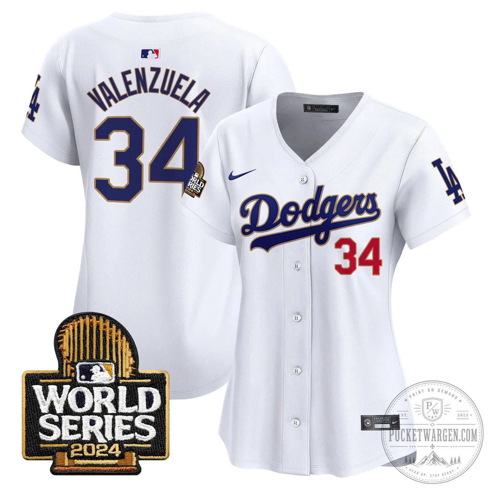Los Angeles Dodgers 2024 World Series Gold Trim Baseball Jersey 74 Los Angeles Dodgers 2024 World Series Gold Trim Baseball Jersey