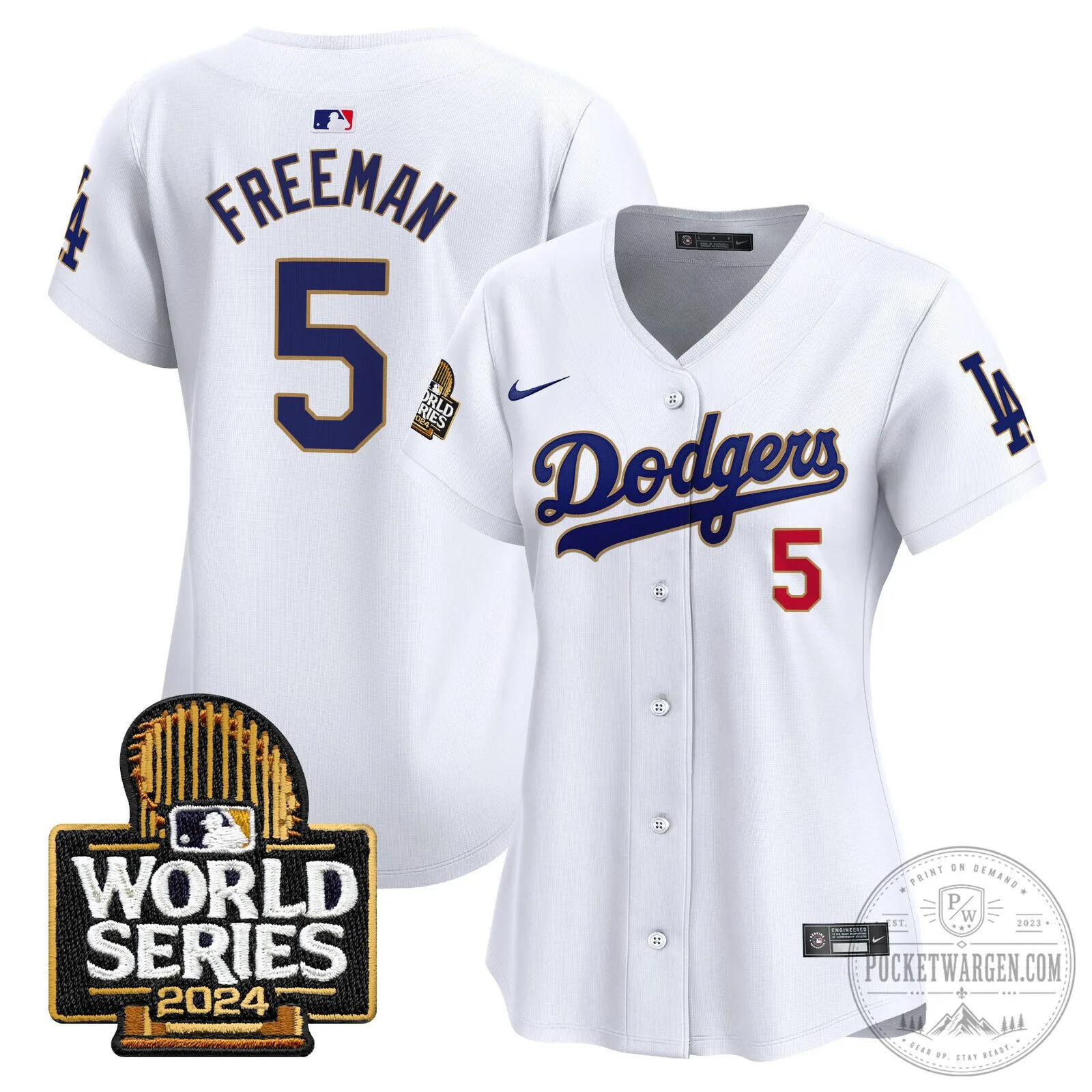 Los Angeles Dodgers 2024 World Series Gold Trim Baseball Jersey 76 Los Angeles Dodgers 2024 World Series Gold Trim Baseball Jersey