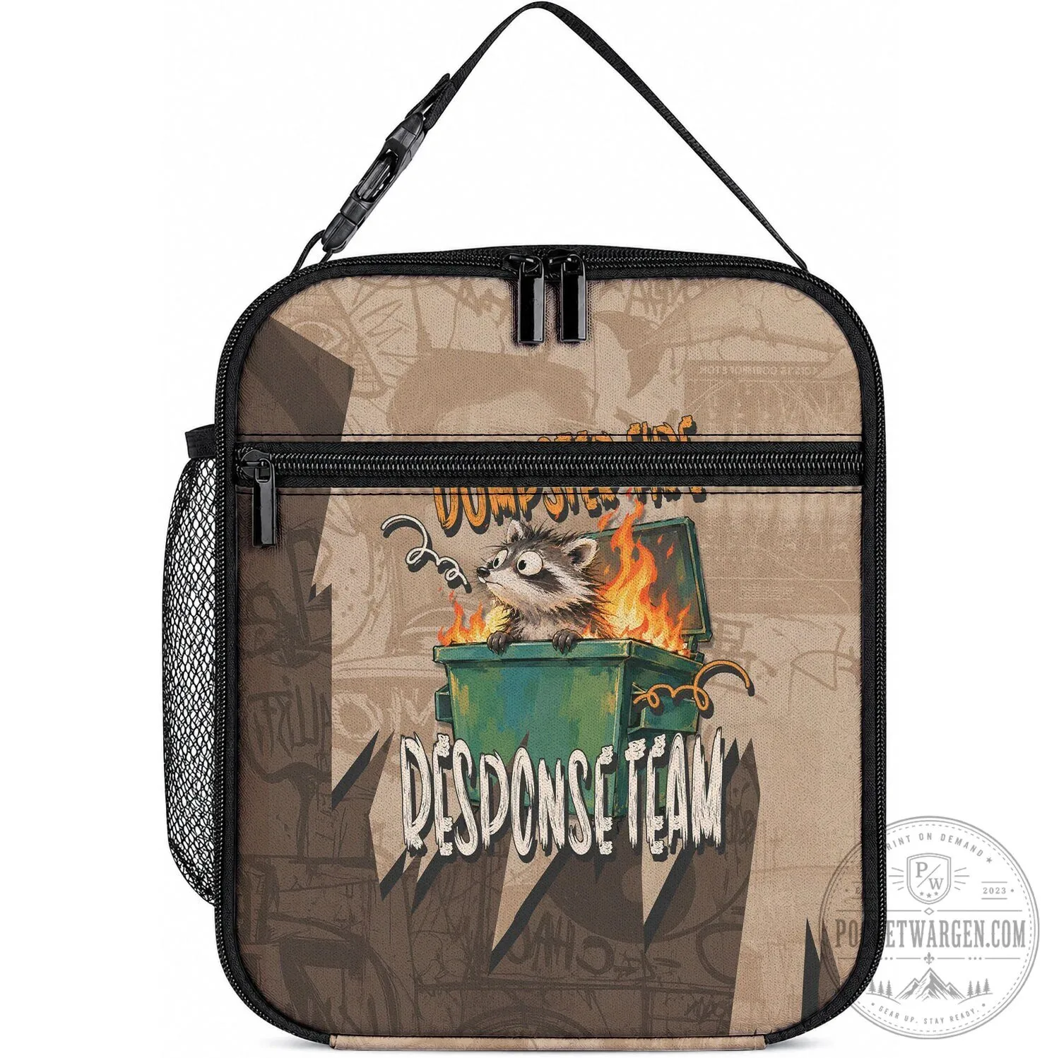 Dumpster Fire Response Team Funny Raccoon Cartoon Vintage Grunge Lunch Bag 1 Dumpster Fire Response Team Funny Raccoon Cartoon Vintage Grunge Lunch Bag