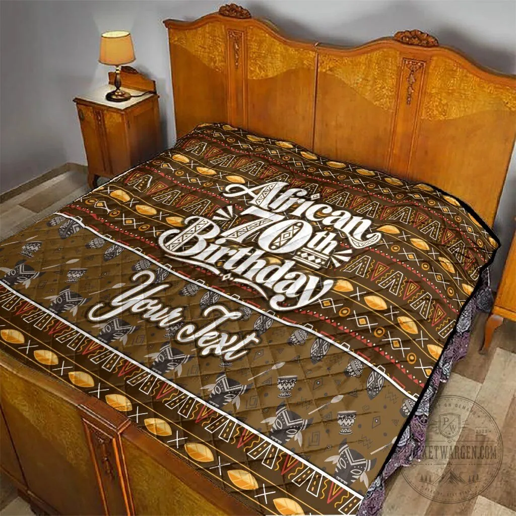 Personalized African 70th Birthday Tribal Pattern Mudcloth Heritage Art Quilt 11 Personalized African 70th Birthday Tribal Pattern Mudcloth Heritage Art Quilt