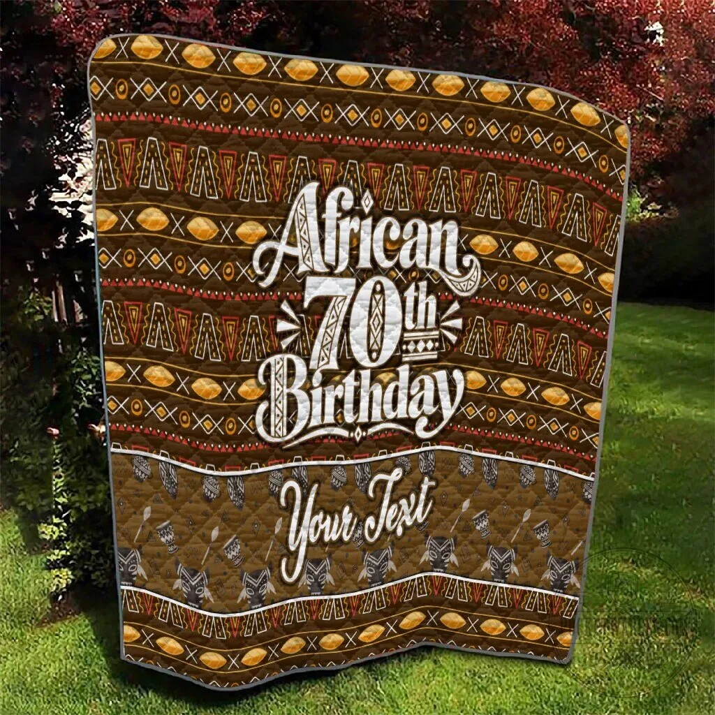 Personalized African 70th Birthday Tribal Pattern Mudcloth Heritage Art Quilt 13 Personalized African 70th Birthday Tribal Pattern Mudcloth Heritage Art Quilt
