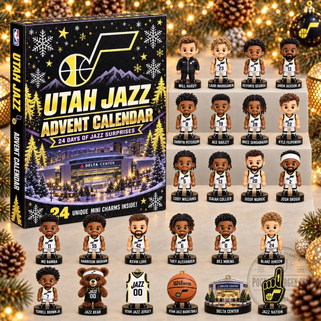 Utah Jazz NBA Basketball Team Advent Calendar with 24 Collectible Figurines Utah Jazz NBA Basketball Team Advent Calendar with 24 Collectible Figurines