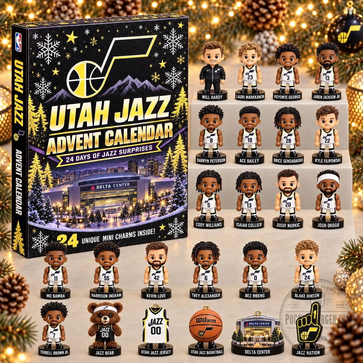 Utah Jazz NBA Basketball Team Advent Calendar with 24 Collectible Figurines 5 Utah Jazz NBA Basketball Team Advent Calendar with 24 Collectible Figurines