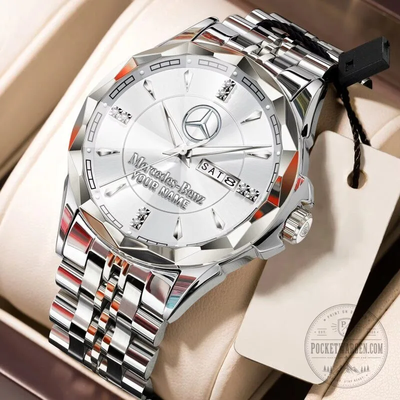 Mercedes-Benz Custom Name Elegant Design Gold and Silver Watch 19 Mercedes-Benz Custom Name Elegant Design Gold and Silver Watch