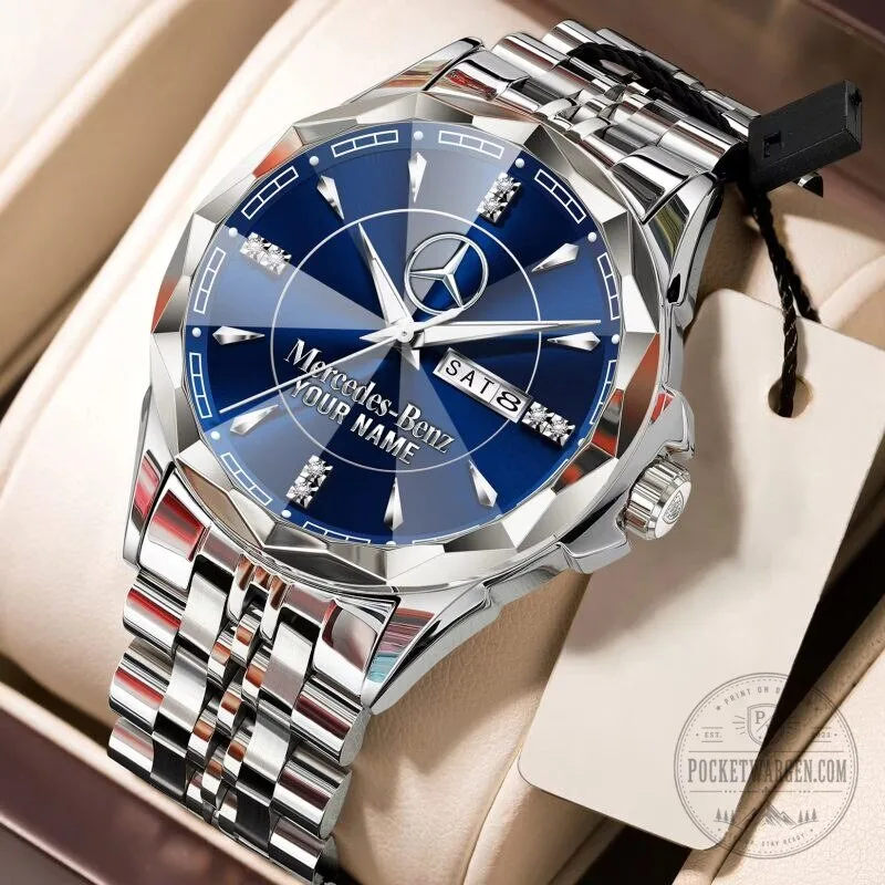 Mercedes-Benz Custom Name Elegant Design Gold and Silver Watch 22 Mercedes-Benz Custom Name Elegant Design Gold and Silver Watch