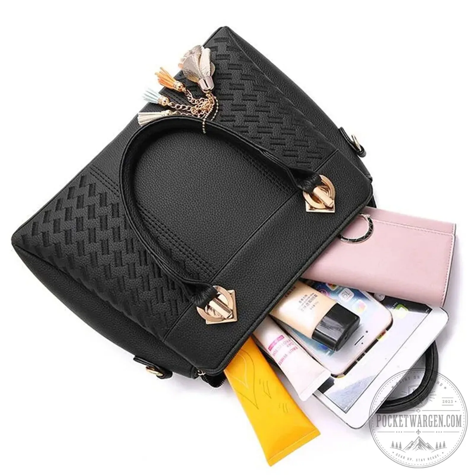Buick Car Logo Custom Name Black Leather Handbag for Women 27 Buick Car Logo Custom Name Black Leather Handbag for Women