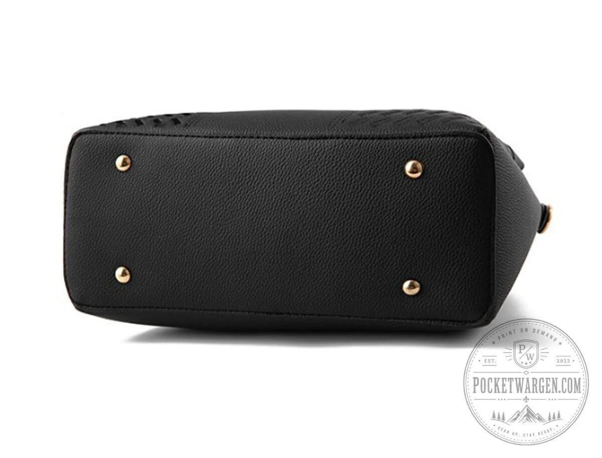 Buick Car Logo Custom Name Black Leather Handbag for Women 30 Buick Car Logo Custom Name Black Leather Handbag for Women