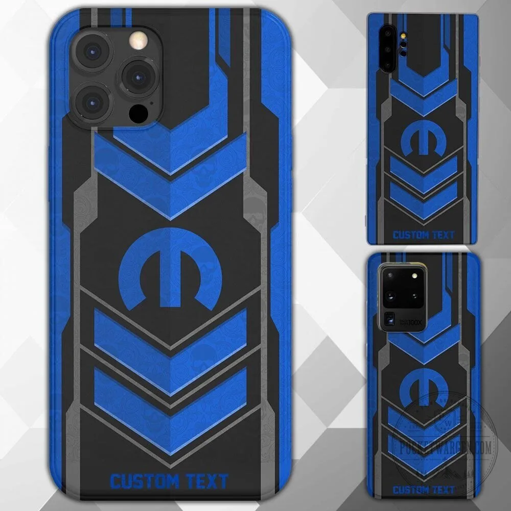 Mopar Blue Chevron Pattern Custom Text Phone Case for iPhone Samsung Google 1 Mopar Blue Chevron Pattern Custom Text Phone Case for iPhone Samsung Google
