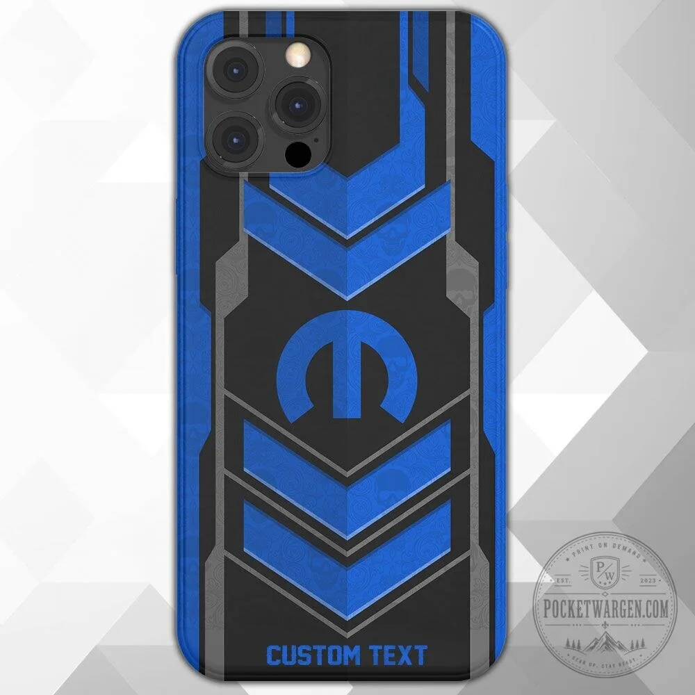 Mopar Blue Chevron Pattern Custom Text Phone Case for iPhone Samsung Google 7 Mopar Blue Chevron Pattern Custom Text Phone Case for iPhone Samsung Google