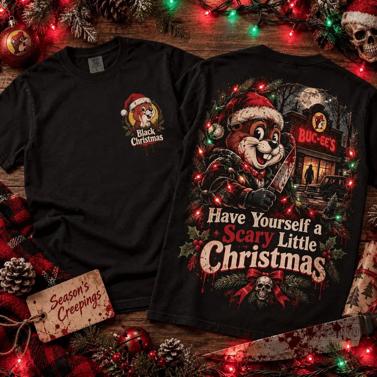 Buc-ee’s Have Yourself a Scary Little Christmas Horror Graphic T-Shirt